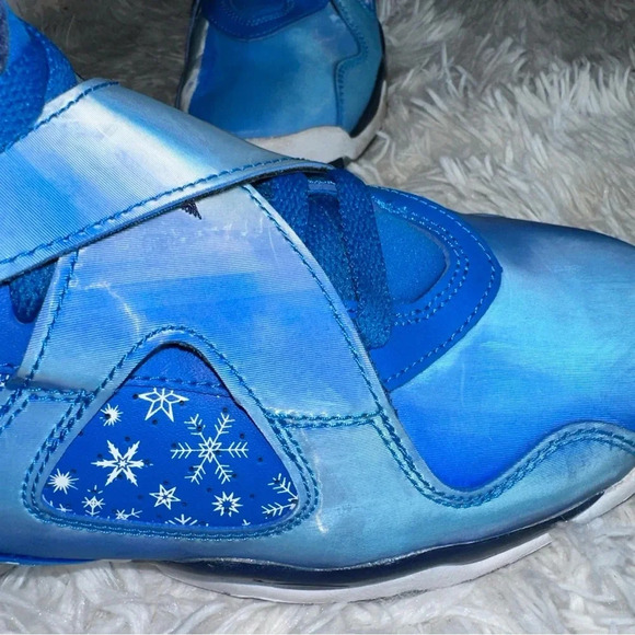 AIR JORDAN 8 Retro Snow Snowflake Blizzard size 6.5Y 8.0 Women 305368-400 - Picture 3 of 9